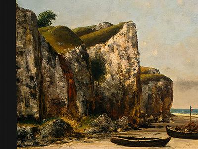 Courbet Beach in Normandy, 1872 1875, Detalj 1, NG Washingto