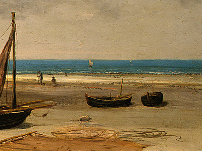 Courbet Beach in Normandy, 1872 1875, Detalj 4, NG Washingto