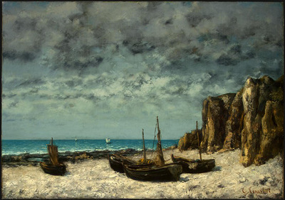 Courbet Boats on a Beach, Etretat, after 1869, NG Washington