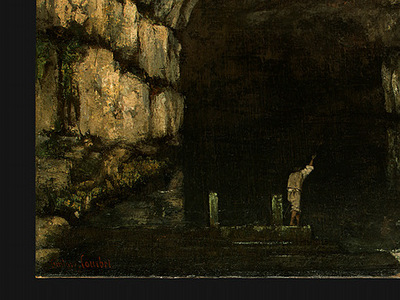 Courbet La Grotte de la Loue, 1864, Detalj 1, NG Washington