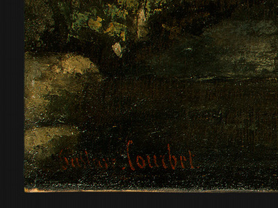 Courbet La Grotte de la Loue, 1864, Detalj 2, NG Washington