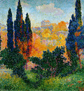 Cross Henri Edmond Cipresses in Cagnes Sun