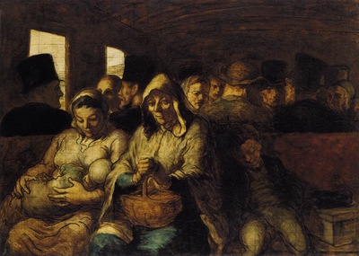 DAUMIER Honore The Third class Carriage