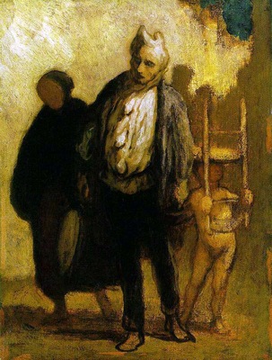 DAUMIER Honore Wandering Saltimbanques