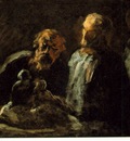 Daumier Two sculptors, Undated, Oil on wood, 11 x 14 in The