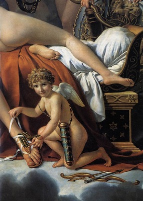 DAVID Jacques Louis Mars Disarmed by Venus and the Three Graces detail