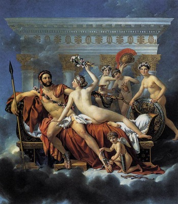 DAVID Jacques Louis Mars Disarmed by Venus and the Three Graces