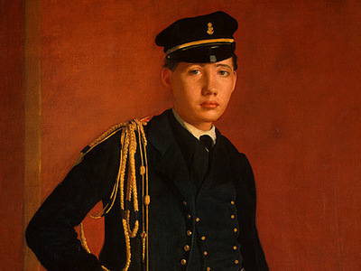 degas achille de gas in the uniform of a cadet, detalj 1,