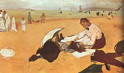 Degas At the Beach, 1876, oil on paper, National Gallery at