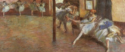 Degas Ballet Rehearsal, 1891, oil on canvas, Yale University