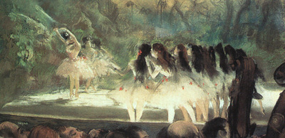 Degas Ballet at the Paris Opera, 1877 78, pastel over monot