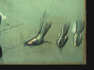 Degas Dancer Seen fro Behind and 3 Studies of Feet c1878 de
