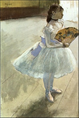 degas dancer with a fan,