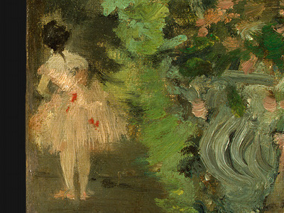 Degas Dancers Backstage, 1876 1883, detalj 1, NG Washington