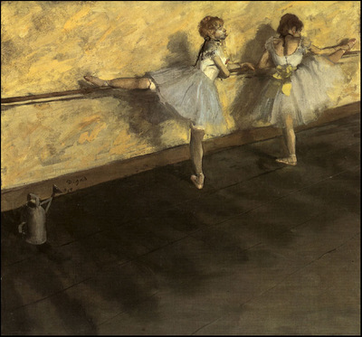 degas dancers practicing at the barre, 1876