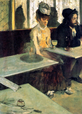 Degas Edgar The absinth drinkers at the cafe Sun