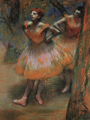 Degas Two Dancers, 1890, pastel on paper, The Art Institute