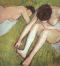Degas Bathers on the grass, 1886 90, pastel on brown paper,
