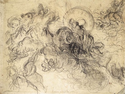 DELACROIX Eugene Apollo Slays Python sketch