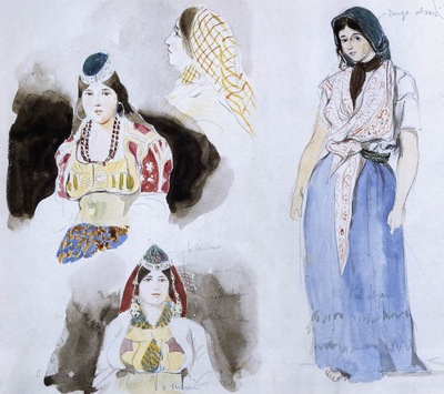 DELACROIX Eugene Moroccan Women