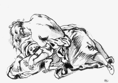 DELACROIX Eugene Sketch for Attila