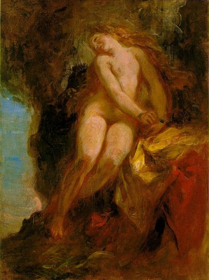 Delacroix Andromeda, ca 1852, 32 5x24 8 cm, Museum of Fine A