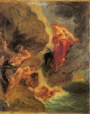 Delacroix Eugene Winter Juno And Aeolus
