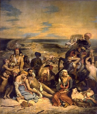 Delacroix Massakern pa Chios, 1822 24, 415 5x348 cm, Louvre