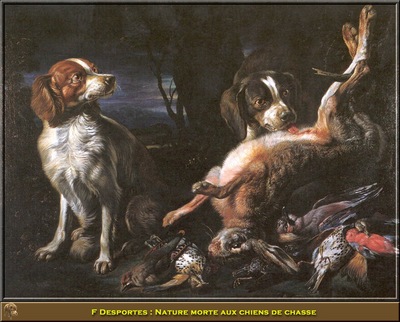PO HunP 07 F Desportes Nature morte aux chiens de chasse