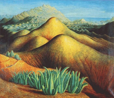 carrington mountain ranges from yegen, andalusia c1924