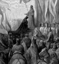 Cru034 Louis VII Receiving the Cross from St  Bernard of Clairvaux GustaveDore sqs