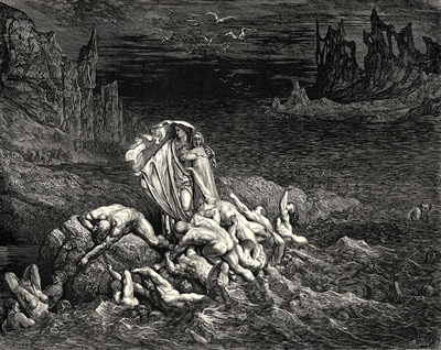 Dore Gustave 23 Now seest thou son  The souls of those whom anger overcame