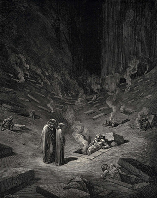 Dore Gustave 29 He answer thus return d The arch heretics are here accompanied by every sect their followers