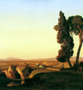 Dubourcq Pierre Landscape near Rome Sun