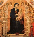 Duccio Madonna Child Enthroned with Angels Saints, Museo
