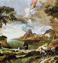 Dughet caspard Landscape with St Augustine and the Mystery Sun