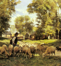 Dupre Julien A Shepherd And His Flock