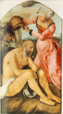 DURER JOB AND HIS WIFE,1504, STADELSCHES KUNSTINSTITUT, FRAN