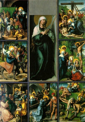 DURER THE SEVEN SORROWS OF THE VIRGIN,1496 97, ALTE PINAKOTH