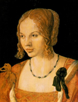 DURER PORTRAIT OF A YOUNG VENETIAN WOMAN,1505, KUNSTHITORISC
