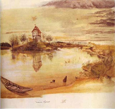 Albrecht Durer House by a Pond
