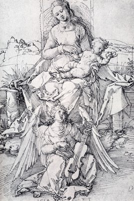 Durer The Madonna And Child With A Music Making Angel