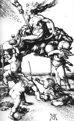 Witch Riding a Ram Backwards