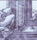 Albrecht Durer Draughtsman Drawing a Recumbent Woman