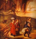 Albrecht Durer Lot Fleeing with His Daughters from Sodom