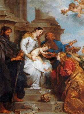 Dyck van Antoon Maria and child and Saints Sun