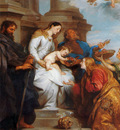 Dyck van Antoon Maria and child and Saints Sun