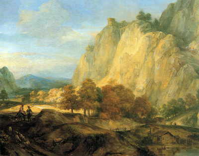 Eeckhout van den Gerbrand Mountainous landscape Sun