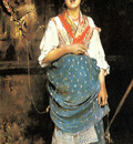 Esposito Gaetano A Peasant Girl With A Horse