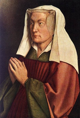Eyck Jan van The Ghent Altarpiece The Donor s Wife detail